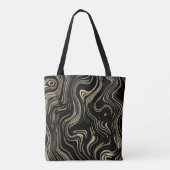 Gemarmerde gouden gepersonaliseerde Canvas tas (Achterkant)