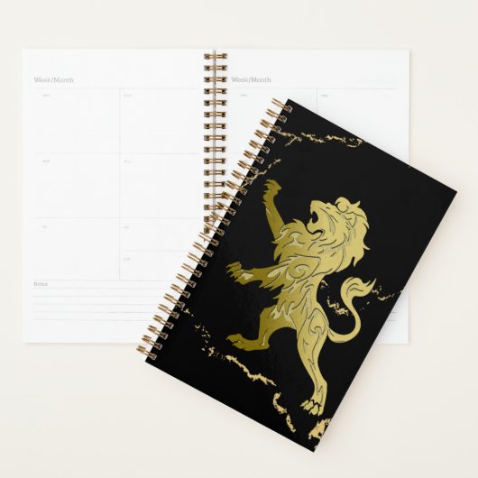 Gemarmerde Gouden Koninklijke Leeuw Planner (Display)