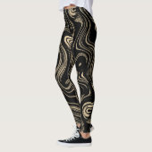 Gemarmerde gouden Leggings (Links)
