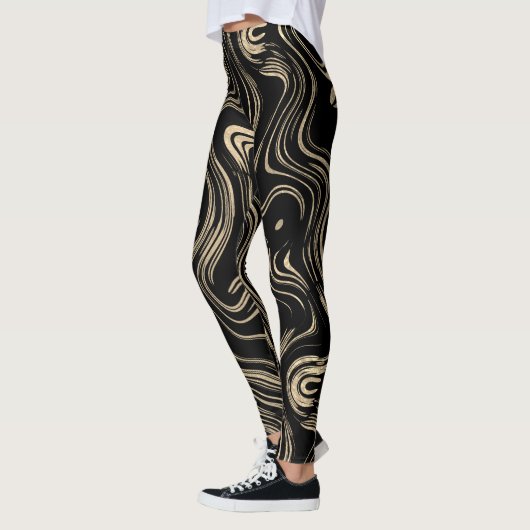 Gemarmerde gouden Leggings (Links)