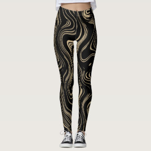 Gemarmerde gouden Leggings