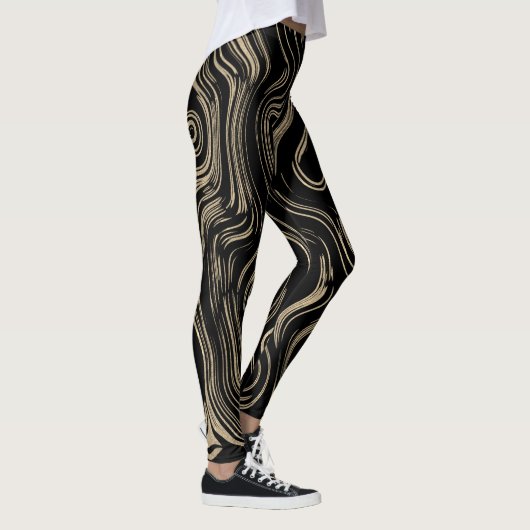 Gemarmerde gouden Leggings (Rechts)