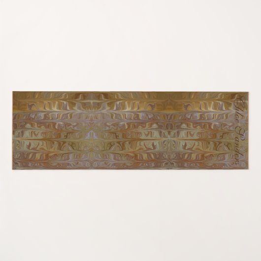 Gemarmerde gouden natte ceder art patroon yoga mat (Voorkant (horizontaal))