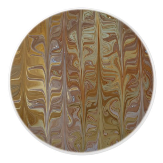 Gemarmerde gouden natte ceder kunst patroon kerami keramische knop (Voorkant)