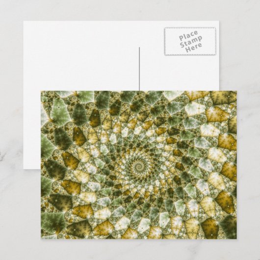 Gemarmerde haaien - Mandelbrot Art Briefkaart (Voorkant / Achterkant)