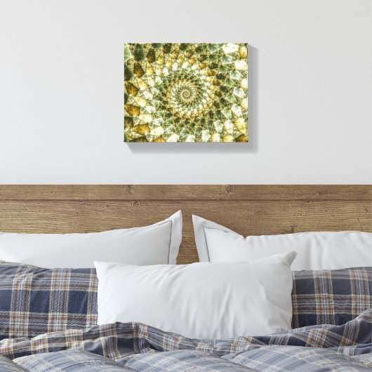 Gemarmerde haaien - Mandelbrot Art Canvas Afdruk (Insitu (Slaapkamer))