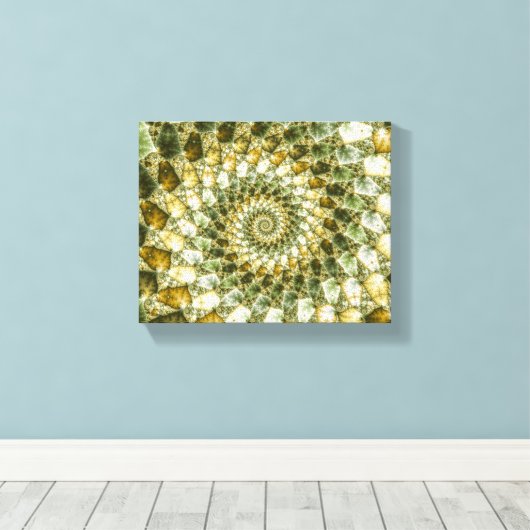 Gemarmerde haaien - Mandelbrot Art Canvas Afdruk (Insitu (Houten vloer))