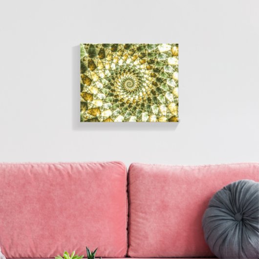 Gemarmerde haaien - Mandelbrot Art Canvas Afdruk (Insitu (Woonkamer))