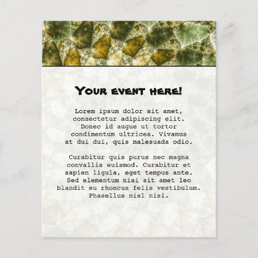 Gemarmerde haaien - Mandelbrot Art Flyer (Voorkant)