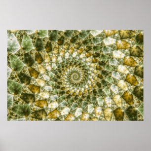 Gemarmerde haaien - Mandelbrot Art Poster