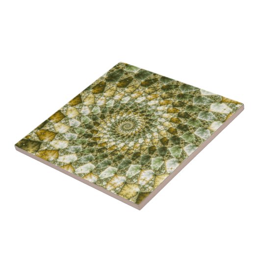 Gemarmerde haaien - Mandelbrot Art Tegeltje (Zijkant)