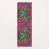 Gemarmerde Heet Roze en Zeeschuim Groen Abstracte Yogamat (Voorkant)