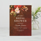 Gemarmerde Herfst Bruine Herfst Floral Vrijgezelle Kaart (Staand voorkant)