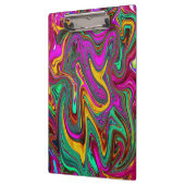 Gemarmerde hete roze en zeeschuim groene abstracte klembord (Links)