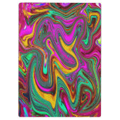 Gemarmerde hete roze en zeeschuim groene abstracte klembord (Achterkant)