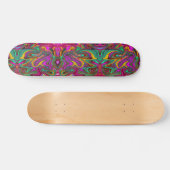 Gemarmerde hete roze en zeeschuim groene abstracte persoonlijk skateboard (Horizontaal)