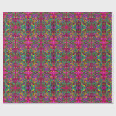 Gemarmerde Hot Pink en Zee Schuimgroene Abstracte  Cadeaupapier (Vlak)