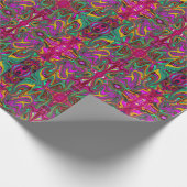 Gemarmerde Hot Pink en Zee Schuimgroene Abstracte  Cadeaupapier (Hoek)