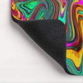 Gemarmerde Hot Pink en Zee Schuimgroene Abstracte  Muismat (Hoek)