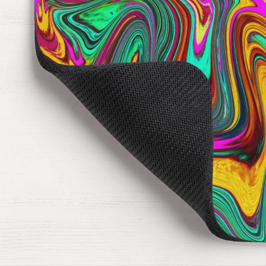 Gemarmerde Hot Pink en Zee Schuimgroene Abstracte  Muismat (Hoek)