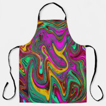 Gemarmerde Hot Pink en Zee Schuimgroene Abstracte 