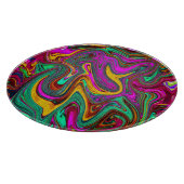 Gemarmerde Hot Pink en Zee Schuimgroene Abstracte Snijplank (Hoek)