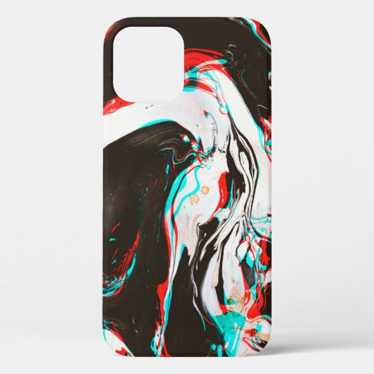 Gemarmerde inkt: vervormde glitch textuur. Case-Mate iPhone case (Achterkant)