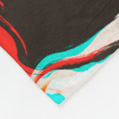 Gemarmerde inkt: vervormde glitch textuur. fleece deken (Hoek)