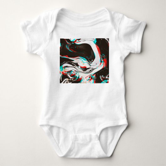 Gemarmerde inkt: vervormde glitch textuur. romper (Voorkant)
