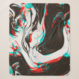 Gemarmerde inkt: vervormde glitch textuur. sherpa deken