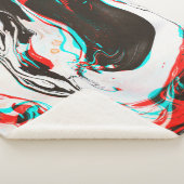 Gemarmerde inkt: vervormde glitch textuur. sherpa deken (3/4)