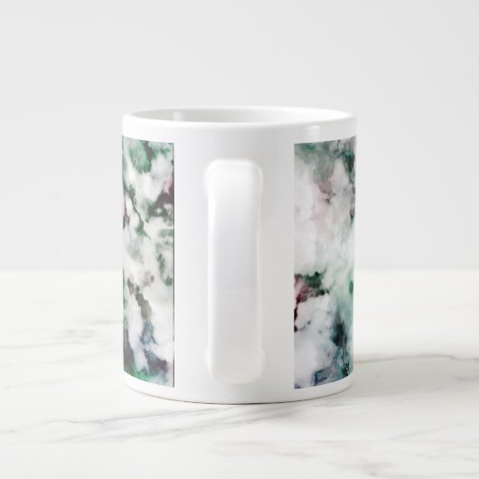 gemarmerde kwarttextuur grote koffiekop (Achterkant)