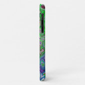 Gemarmerde Lime Green en Paarse Abstracte Retro Sw Case-Mate iPhone Case (Achterkant/links)