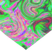 Gemarmerde Lime Green en Paarse Abstracte Retro Sw Tafelkleed (Gekanteld)