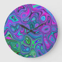 Gemarmerde Magenta en Limegroene Groovy Abstracte 