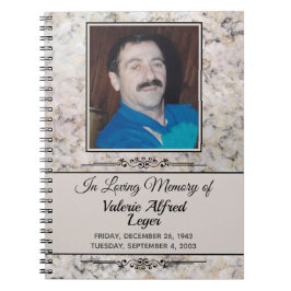 Gemarmerde Memorial Custom Keepsakes / Guestbook Notitieboek