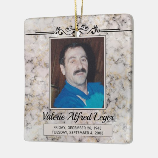 Gemarmerde Memorial Keepsakes Keramisch Ornament (Links)
