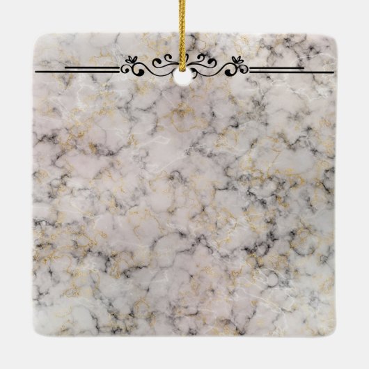 Gemarmerde Memorial Keepsakes Keramisch Ornament (Achterkant)