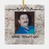Gemarmerde Memorial Keepsakes Keramisch Ornament (Voorkant)