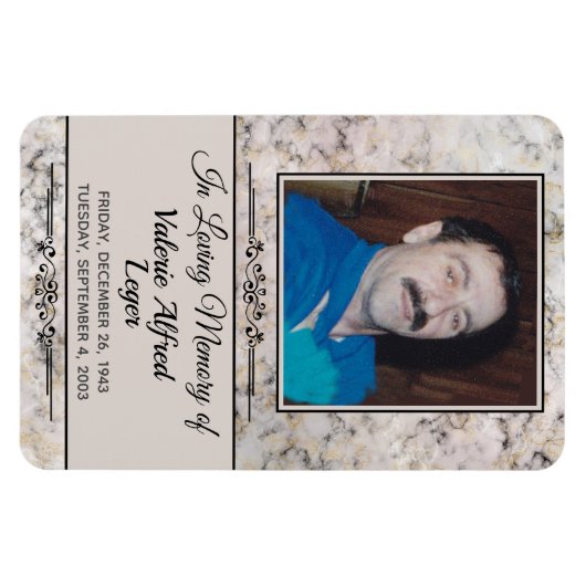 Gemarmerde Memorial Keepsakes Magneet (Horizontaal)