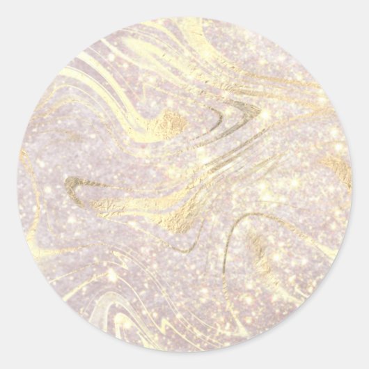 Gemarmerde Modern Elegant Roos Gold Blank Ronde Sticker (Voorkant)