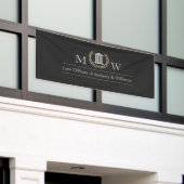 Gemarmerde Monogram Rechterlijk Gebouw Spandoek (Buitenkant Gebouw)