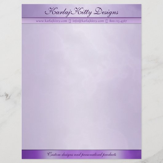 Gemarmerde Paarse persoonlijke briefhoofd (Voorkant)
