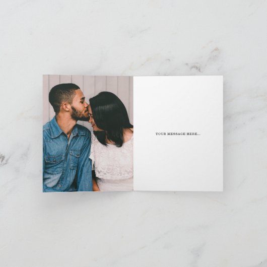 Gemarmerde Partij Dank u Kaart - Blauw (Binnen)