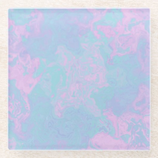 Gemarmerde Pastel Glazen Onderzetter (Voorkant)