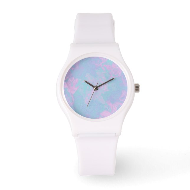 Gemarmerde Pastel Horloge (Voorkant)