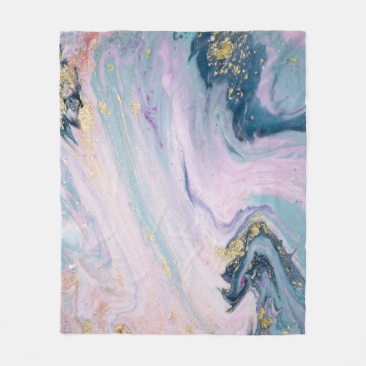 Gemarmerde pastelkleuren, luxe achtergrond. fleece deken (Voorkant)