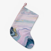 Gemarmerde pastelkleuren, luxe achtergrond. kleine kerstsok (Voorkant (Hangend))
