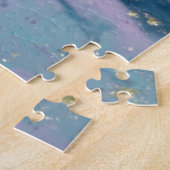 Gemarmerde pastelkleuren, luxe achtergrond. legpuzzel (Zijkant)