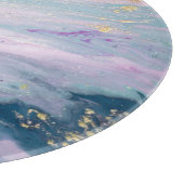 Gemarmerde pastelkleuren, luxe achtergrond. snijplank (Hoek)